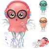 Electri-HQ Giocattoli per meduse danza, giocattolo elettrico per meduse striscianti, luci e Musica, Stimola Sviluppo Cognitivo e Motorio,giocattolo interattivo Tummy Time Toys per ragazzi e ragazze (Rosso)