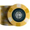 Bullets Playing Cards, 25 X Poker Chip Richie in ceramica, valore 1k (1.000), per set da poker, 10 g, 4 cm di diametro (giallo)