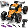 Jiakora Macchina Telecomandata per Bambini, 2,4 GHz Auto Telecomandata con Luce LED, 1:16 RC Car Offroad Monster Truck Telecomandato con 2 Batterie, Auto Giochi Regalo di Compleanno Natale per Ragazzi