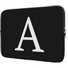 BAAGOAZ Custodia Laptop 11 Pollici, Borsa Personalizzata con Iniziale - Idea Regalo, Compatibile con Chromebook MacBook PC Portatile 11 Pollici, Nero-Lettera A