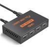 L'Puluva HDMI Splitter 1 in 4 out, Splitter 4K per 4 Monitori, Adaptatore Multi HDMI per PC, Laptop, HDTV, Proiettore, 1 Input 4 Output, Solo Modalità Specchio, Nessuna Estensione