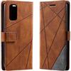 Vankii Cover per Samsung Galaxy A53 5G, Flip Caso Libro Portafoglio Custodia in Pelle PU Magnetica,Custodia Pelle Sintetica TPU Silicone Antiurto,Funzione Supporto Slot Schede (Marrone)
