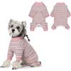 Pawsailor Tuta Precupero per Cani Maniche Lunghe a Righe Rosa-Grigio M