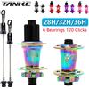 TANKE 120 Clic Hub 6 Cuscinetti MTB Mountain Bike Mozzo Anteriore Posteriore Thru HG 28 32 36 Fori Freno A Disco Mozzi Della Bicicletta 8 9 10 11 12 Velocità