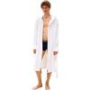 Tommy Hilfiger Accappatoio da uomo con cappuccio UM0UM03660YCF002, bianco, S