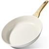 GiPP Padella Antiaderente Compatibile con Induzione, 24CM Bianco