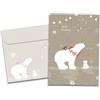 Tree-Free Greetings Holiday Greeting Cards, Polar Bear Merry Christmas, carta riciclata vintage, marrone, confezione da 10 pezzi (HB93300)