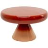KARE Design tavolo basso per divano Rici Colore, arancione, diametro 60 cm | per divano, piano d'appoggio, studio, lounge, sala d'attesa, stile moderno retrò
