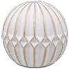 RITUALI Domestici - FACCIOLUCE PORTACANDELA Righe Bianco, 12x12x12 h cm, Collezione in Resina cementizia