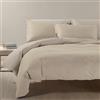 Caleffi 69654 Cotone Bicolor Completo Copripiumino per Matrimoniale Letto, Naturale