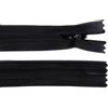 cyclingcolors 2x Cerniera invisibile N°3 50 cm - chiusura lampo in poliestere Dederon con cursore, estremità aperta, maglia scorrevole per cucito sartoria abbigliamento giacche cappotti - nero