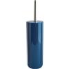 MSV - Porta scopino Inagua - Porta scopino da Pavimento in polistirolo - Manico in Acciaio Inox - Blu Scuro - Testina sostituibile