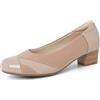 Ortho+rest Scarpe Eleganti Donna per Alluce Valgo con Tacco Basso - Loafer Ortopediche Slip-on (40,Nude)