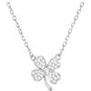 Sofia Milani - Collana da Donna in Argento 925 - con Pietra Zircone - Ciondolo a Fiore - N0818