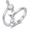 ONEFINITY Anello musicale in argento Sterling 925, con nota musicale, chiave di violino per donne, amanti della musica, metallo prezioso