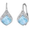 POPLYKE Orecchini da donna in argento Sterling 925 con pietra di luna e pietra di luna per orecchie sensibili, 18.8*10mm, Argento sterling, Larimar
