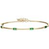 Clearine Bracciale in argento Sterling 925 Dainty smeraldo creato opale pietra portafortuna per donne ragazze compleanno festa della mamma San Valentino gioielli regali, Argento sterling