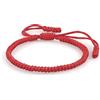 ZENSE - Bracciale tibetano rosso regolabile da uomo ZB0365