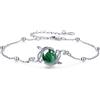 JFASHOP Bracciale con pietra di luna, in argento sterling 925, con filigrana di turchese e malachite, regolabile, da donna, rotondo, per bambini, donne, fidanzate, regali per la festa della mamma