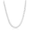 Silvora Collana Catena Argento 925 Uomo, 3mm/5mm Collana Uomo Argento Lunga 36-71cm, Catenina Cubana Figaro Ragazzo Necklace for Men HipHop Idee Regalo per Compleanno Anniversario Natale