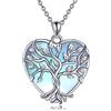 YAFEINI Collana in argento Sterling 925 con pietra di luna, filigrana lacrima, goccia gioielli per donne e ragazze, 27 x 22 mm, 20 inches, Argento sterling, Pietra di luna