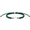 SAILBRACE Bracciale Silver Mountin, verde scuro