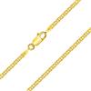 Planetys - Collana - Catena in argento 925/1000 - Maglia marina - Placcato oro giallo 18 carati - Larghezza: 2,4 mm, Argento sterling