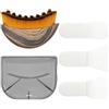 ASQzhuLIWing Spazzola per il contorno linfatico, spazzola per il massaggio del drenaggio linfatico, spazzola per il drenaggio linfatico, si adatta perfettamente alla pelle e allevia la stanchezza (4pcs)