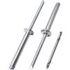 SKIR'CO 25 rivetti ciechi in alluminio 4,0 x 30 mm, mandrino in acciaio, rivetti pop, testa a cupola, rivetti DIN 7337, punta da trapano inclusa