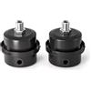 Bwintech 2 Pezzi Silenziatore Compressore D'aria Filettatura 1/2 Silenziatore Filtro di Aspirazione in Metallo Nero per Compressore d'Aria Oilless