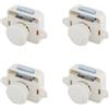 LIKERAINY Push Lock Fermi per Cassetti Serrature a Pulsante Serratura della Porta Armadio per RV Camper Caravan Nave Yacht Bianco 4 Pezzi