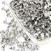BetterJonny 500 Chiodi da Tappezzeria, Basicon Puntine per Tappezzeria in Argento Chiodi Tappezzeria Puntine Decorativo Bullette Borchie Decorative per Mobili Divani Poltrone Letti Sedie Vintage, 17 x 11mm