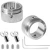 TogtherKings 2 Pezzi Adattatore per valvola di riscaldamento in acciaio inossidabile, 2 adattatori per testa termostatica con strisce, valvola del radiatore RA a M30 x 1,5 con chiave esagonale (Con strisce)