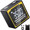 Preciva Inclinometro Digitale Magnetico, Livella Digitale 4x90°, Goniometro Digitale IP54 con LCD Retroilluminato, Level Box USB-C Ricaricabile per Falegnameria e Edilizia