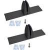 SagaSave 2 Morsetto Divisorio da Scrivania a Forma di T, in Lega di Alluminio, Staffa Divisoria con Base Autoportante per Partizioni da 2-20mm (Nero)