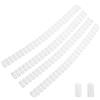 sourcing map 100 tasselli per cerniere da 0,5 x 1,2 cm, inserti in plastica per cerniere di porte di armadietti, collegamenti di mobili, colore: bianco