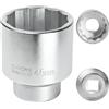 FortuneGlobe Bussola da 46 mm 3/4 12 pezzi, bussola per chiave 3/4 46 mm per chiave CR-MO(Whtie)