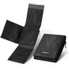 VULKIT Portafoglio da uomo con blocco RFID, minimalista, multipiega, leggero, per oltre 20 carte, contanti, banconote, Nero mimetico., Minimalista
