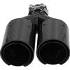 AYNEFY Punta di Scarico a Y Doppia Uscita 93mm - Ingresso Singolo 63mm Tubo Terminale in Fibra di Carbonio Lato Sinistro, Prestazioni e Modifica Universale per Auto Tuning