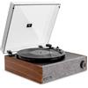 Victrola Eastwood LP - Giradischi Bluetooth a 3 velocità con testina MM Audio Technica AT-3600L, uscita Bluetooth Vinyl Stream, altoparlante flottante anti-salto, uscita RCA e jack da 3,5 mm (Noce)