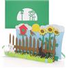 Cologne Cards Biglietto tridimensionale pop-up My little Garden - Biglietto di auguri con cane, gatto e casetta degli uccelli - per compleanno, casa e acquisto domestico come buono, invito per feste in giardino