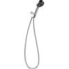 hansgrohe Pulsify S 6-inch Handheld Shower Head Set Modern 3-Spray PowderRain, IntenseRain, Pulsating Massage with QuickClean with Hose in Chrome, 2.5 GPM, 04917000