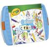 CRAYOLA Colour and Create - Vaschetta con pastelli, pennarelli, matite, penne, gessetti, libro da colorare e adesivi, per bambini dai 4 anni in su