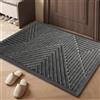 Cozary Zerbino Ingresso Esterno 43x75cm, Silicone Tappeti Lavabili per Esterni, Anti-Sporco Ingresso Esterno, Antiscivolo Tappetino Entrata per Casa Porta, Corridoio, Ingresso, Giardino, Grigio
