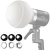 Godox ML-CD15 - Kit cupola di diffusione (3 anelli adattatori inclusi), diffusore pieghevole per ML30 ML30Bi ML60 ML60Bi V1S V1C V1N V1O V1F V850III V860III TT685II AD100/200/300/400Pro