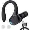 Lumitrex Auricolare Bluetooth V5.2 Singolo Senza Fili con Integrato Microfono Cuffie Mono Wireless Riduzione Rumore Sportivo Lungo Raggio HD Chiamata 20 Riproduzione per iPhone Android PC con Cavo di Ricarica