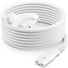 deleyCON 1,5m Cavo di Alimentazione Elettrico Spina Euro Tipo c a C7 (in Nylon) Connettore Piatto 2,5A per Presa C8 TV Soundbar PS4 PS5 Alimentatori Piccoli Elettrodomestici ecc. - Bianco
