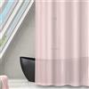 MSV Tenda da Doccia in Poliestere Romana 180x180 cm Rosa Chiaro Trasparente