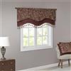Madison Park Aubrey - Tenda con tasca in finta seta con motivo cachemire, per soggiorno, cucina, camera da letto e dormitorio, 127 x 45,7 cm, colore: bordeaux