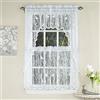 Sweet Home Collection Home Kitchen Curtain Set, Swag Pair, Tier Pair, Songbird White, 24 Valance Set